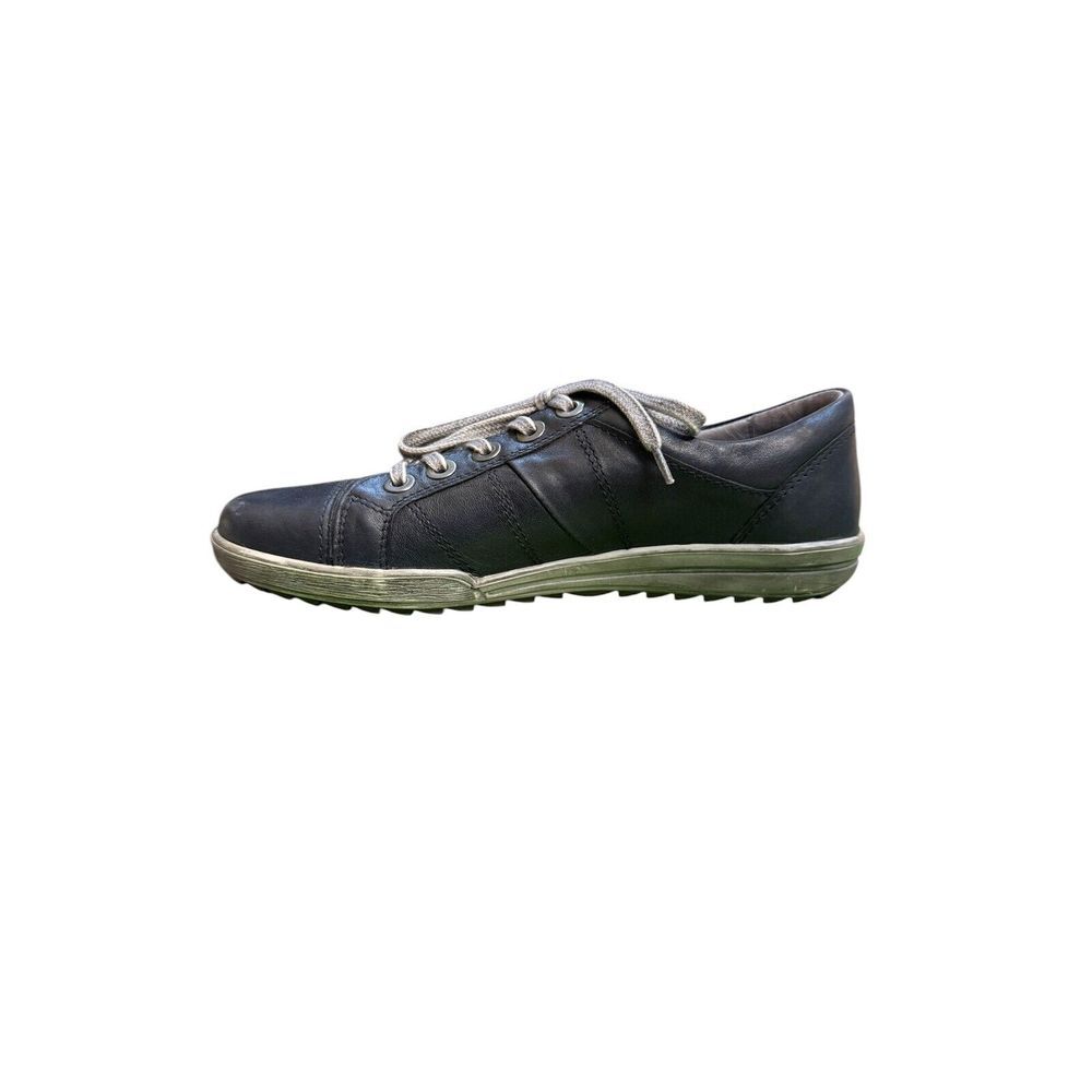 Josef Seibel Dany Fashion Sneaker Womens 7-7.5 EU 38 Blue Leather Lace Up Shoe
